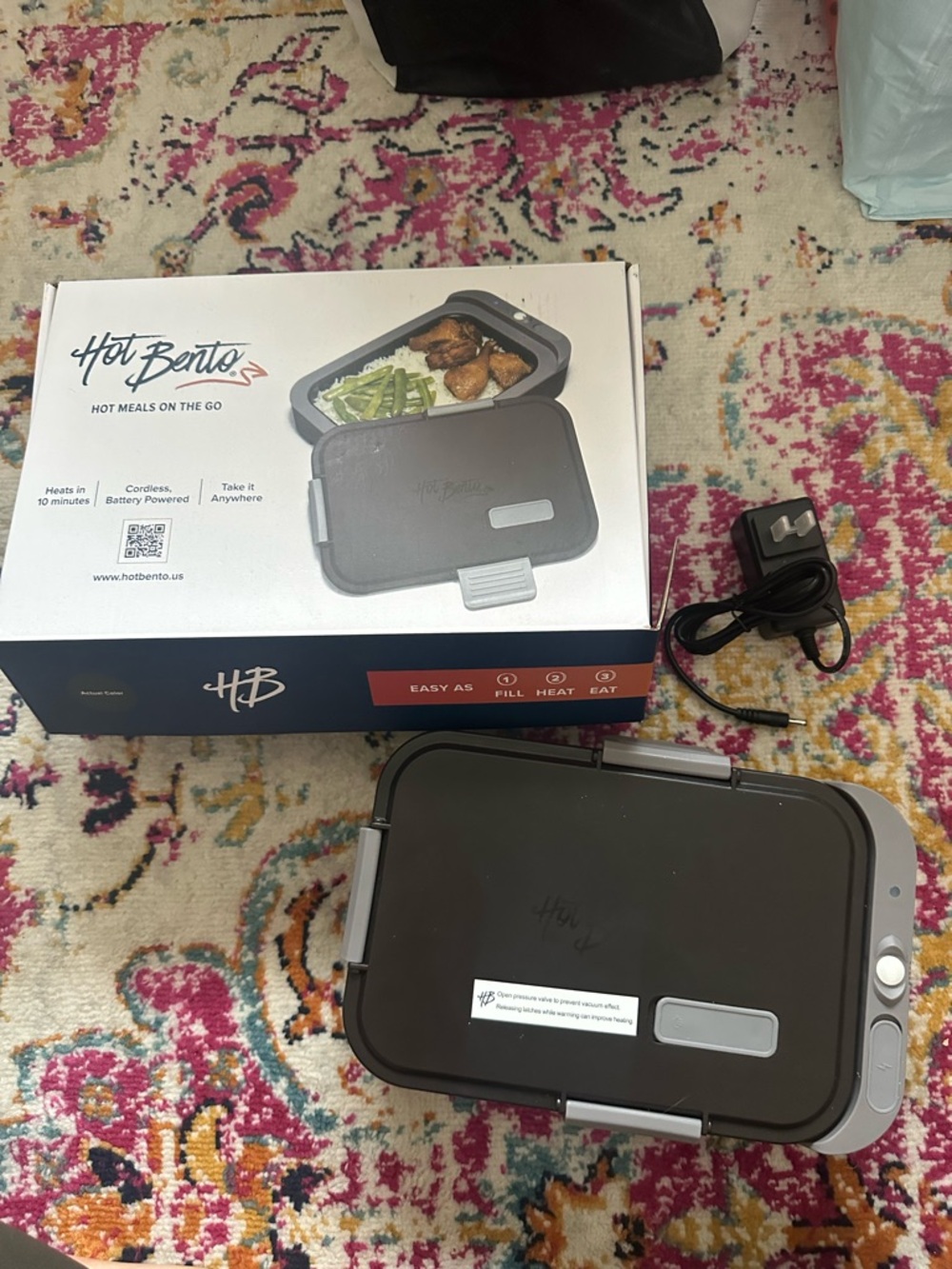 Hot Bento Portable Electric Lunch Box - Gray -